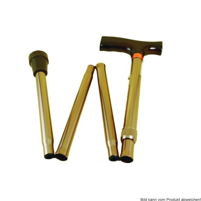 Leichtmetall-Krankenstock, faltbar und verstellbar Farbe: bronze
