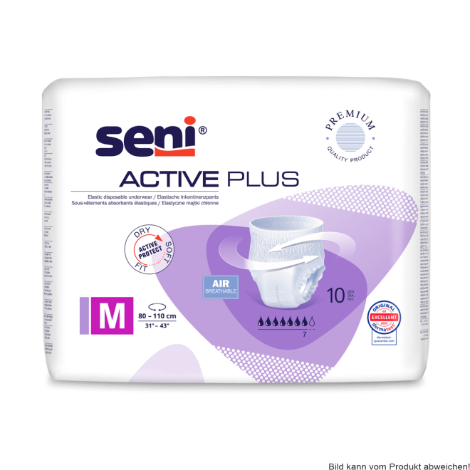 Einweginkontinenzslips Seni Active Plus medium (1 Karton: 8x10 Stück)