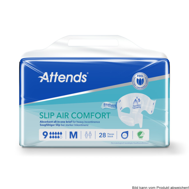 Windelhose Attends SLIP AIR COMFORT 9M Hüfte 80 bis 110 cm(1Karton: 4x28 Stück)