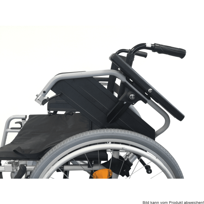 Rollstuhl Litec 2G, Steckachse,Trommelbremse, silbergrau, max. 125 kg SB 38 cm