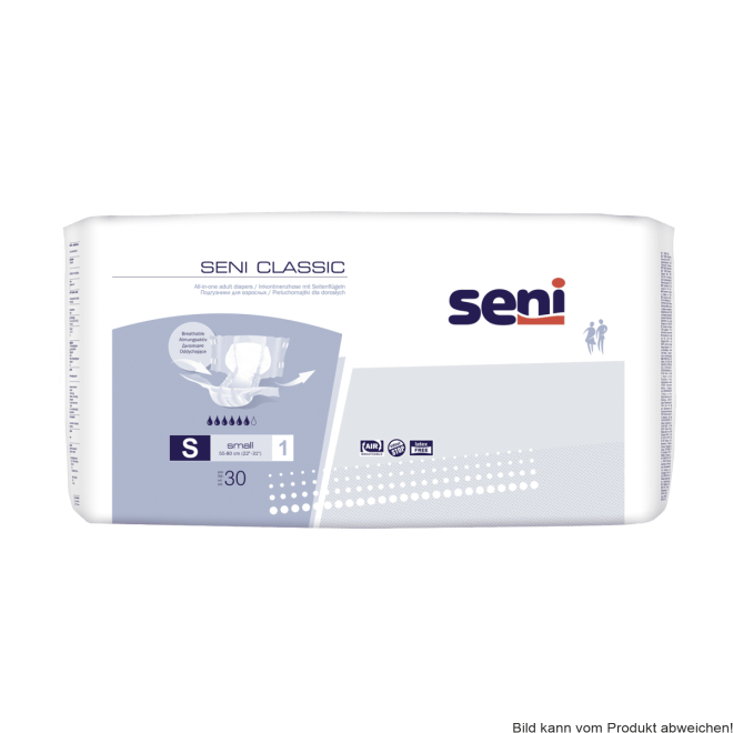 Inkontinenzhosen Seni CLASSIC S, Hüfte 55-80 cm (1Karton: 4 x 30 Stück)