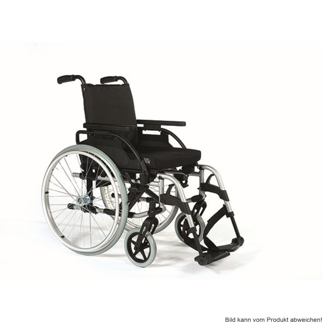 Rollstuhl Breezy Basix 2, Steckachse, TrBr, brillantsilber SB 38 cm