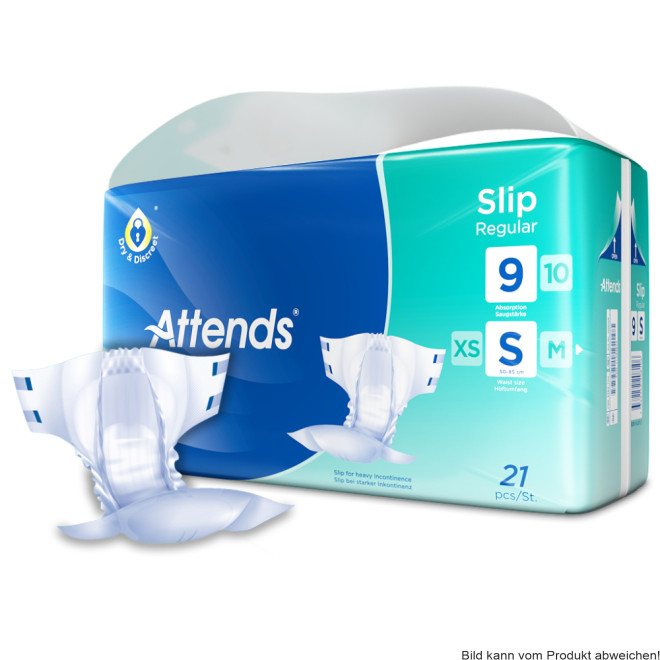 Windelhose Attends Slip Regular 9 S Hüfte 50 bis 85 cm(1Karton: 4x21 Stück)