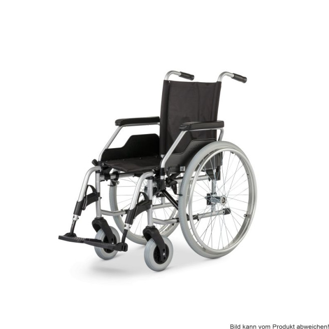 Rollstuhl Budget 9.050, Steckachse, Seitenteile 577, silverline, PU SB 48 cm