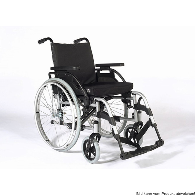 Rollstuhl Breezy Parix 2, TrBr, Steckachse, brillantsilber SB 40,5 cm