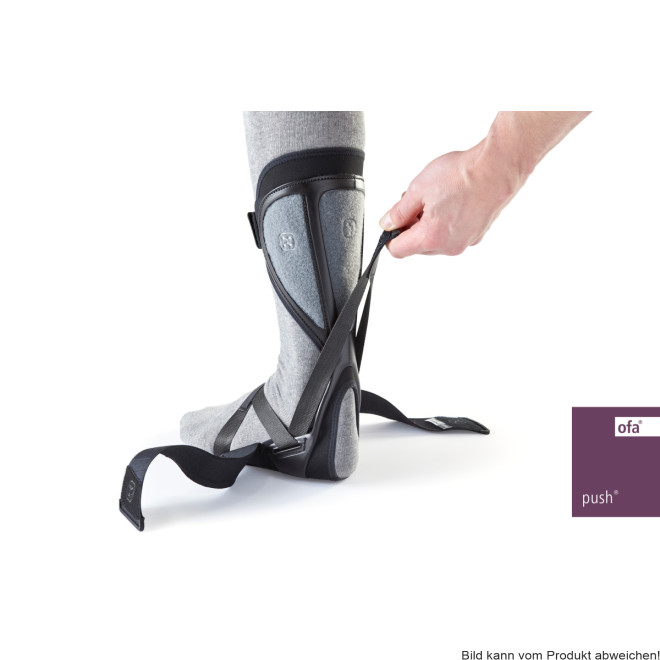 Push Ortho Fußheberorthese AFO schwarz-aubergine Gr. 1 links