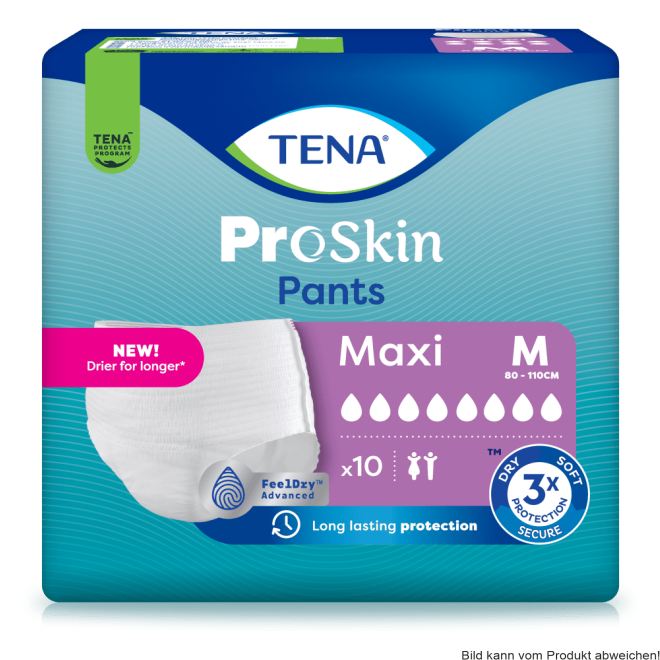 Einweghose TENA Pants PROskin Maxi M, Hüfte 80-110 cm (1 Karton: 4 x 10 Stück)