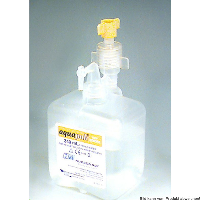 Aquapak Sterilwasser-Behälter 340 ml, Anfeuchtersystem für Sauerstoffgeräte {S}