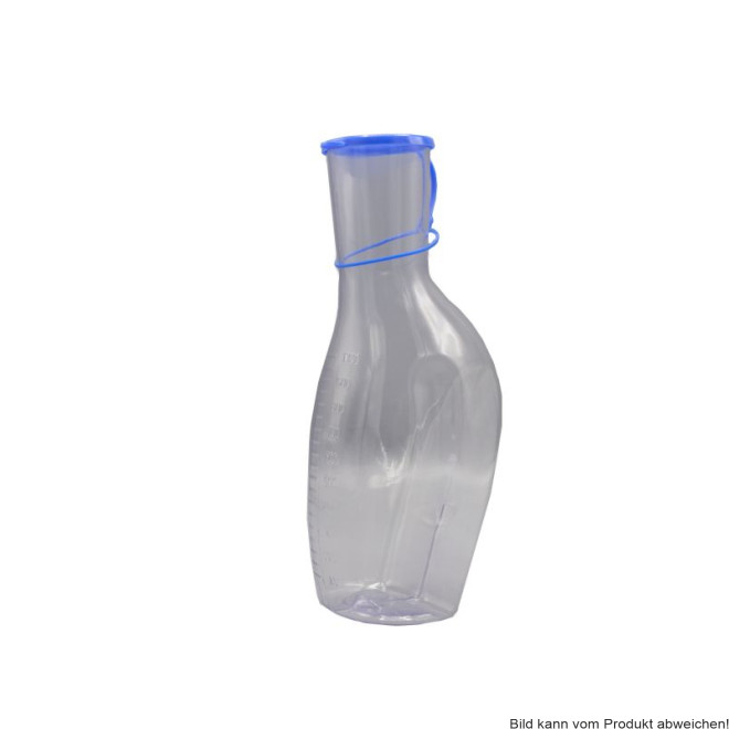 Urinflasche für Männer mit Verschluß 1000 ml Ausf.: klar