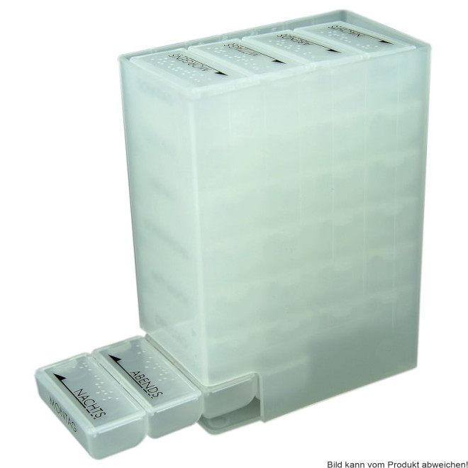 Medikamentendispenser 7 Tage, transparent Farbe: grün