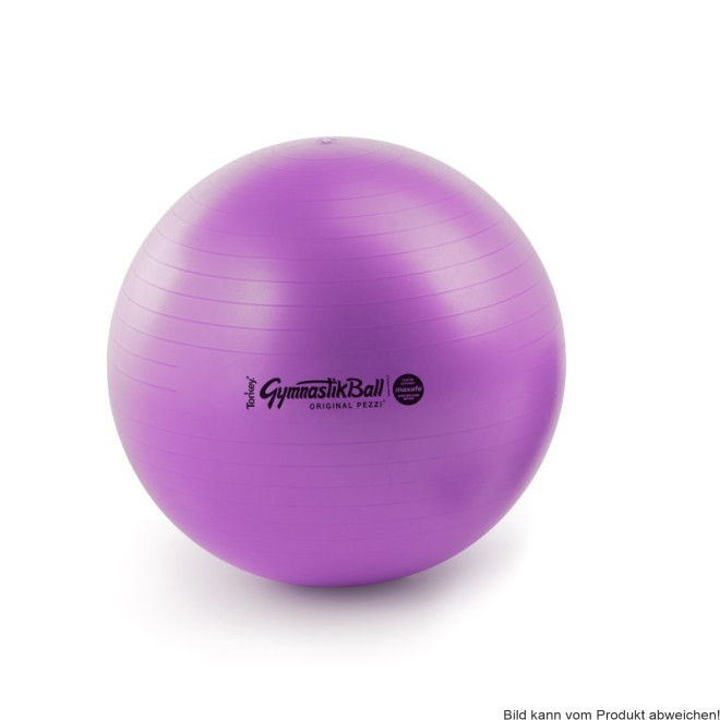 Gymnastikball MAXAFE Original Pezzi, mit Übungsanleitung im Deko-Karton Farbe: blau 42 cm