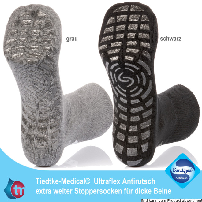 Venensocken Ultraflex Frottee Antirutsch Farbe: schwarz Gr. 38-40