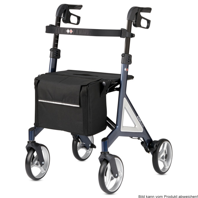 Rollator ALEVO ALU mit Rückengurt und Tasche Farbe: nachtblau