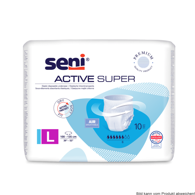 Einweginkontinenzslip Seni Active Super Large (1 Karton: 8 x 10 Stück)