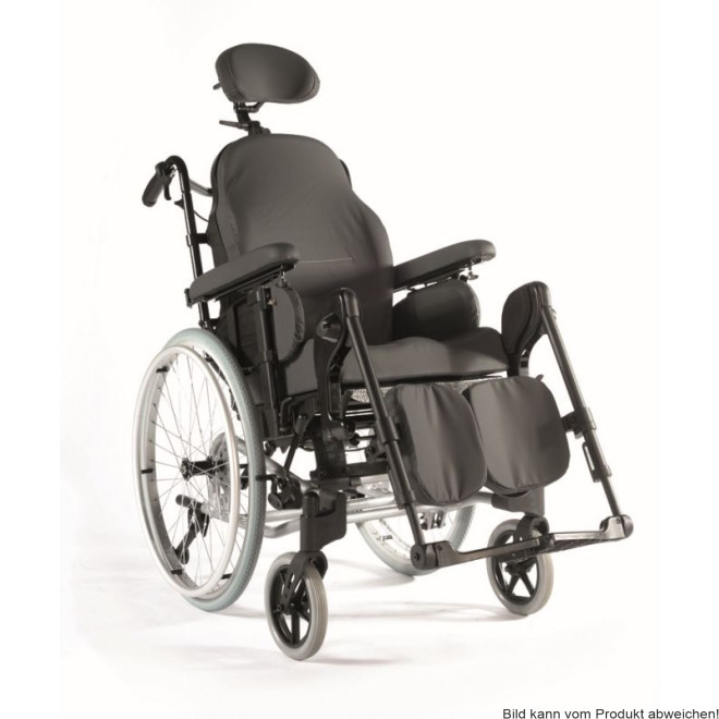 Rollstuhl Breezy Relax 2,TrBr, Dartex, Kopfstütze, Gurt, Therapietisch, Seitenpelotten SB 51 cm