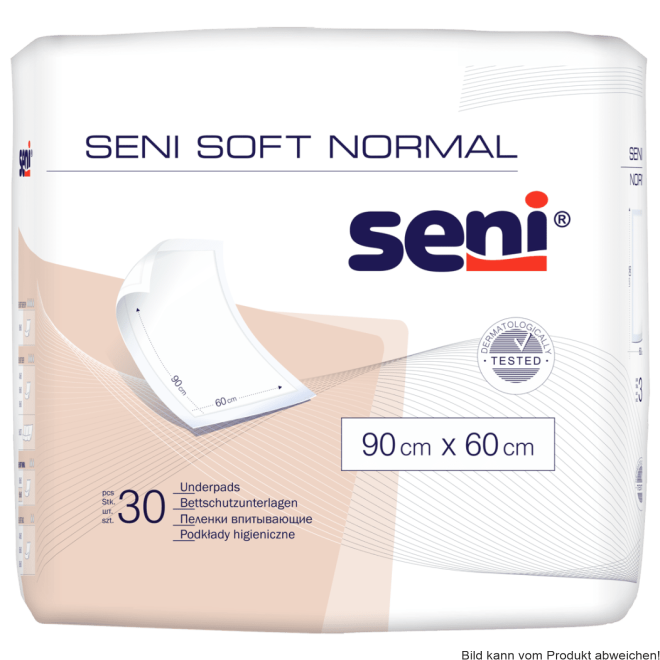 Bettschutzunterlagen Seni Soft Normal 90 x 60 cm (1 Karton: 2 x 25 Stück)