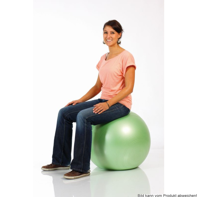 Fitnessball Happyback frühlingsgrün, inkl. Anleitung 65 cm