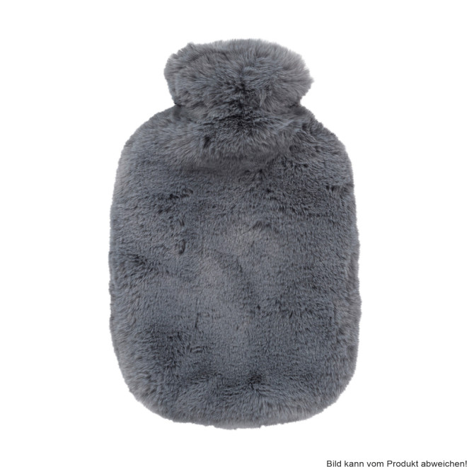 Wärmflasche mit Flauschbezug extra soft Farbe: grau