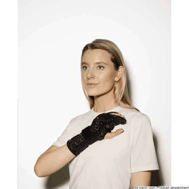 Handgelenkorthese Manu-Cast Organic D schwarz Gr. 2 links
