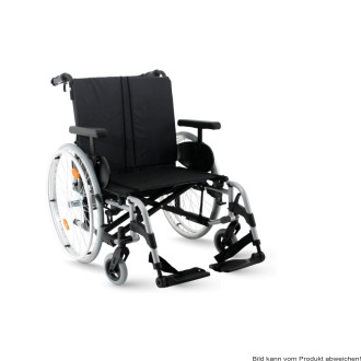 Rollstuhl Breezy Rubix 2 XL, TrBr, Steckachse, brillantsilber SB 52 cm
