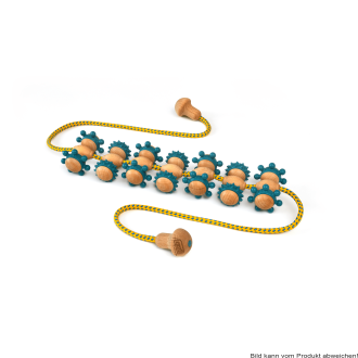 SISSEL Fit Massageroller,Seil-Roller, holz-blau
