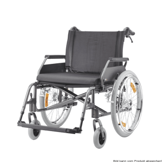 Rollstuhl ECON XXL mit Trommelbremse, PU,anthrazit SB 60 cm