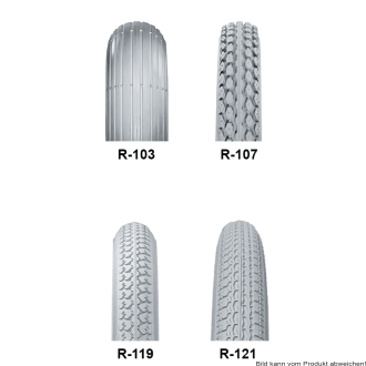 Decken für Standard-Rollstuhl 24 x 1.3/8" (620 x 35 mm) M15 grau