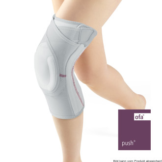 Kniebandage Push care grau/aubergine Gr. 1