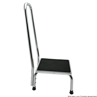 Trittstufe mit Haltegriff chrom/schwarz
