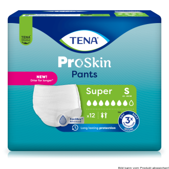 TENA Pants PROskin Super S, Hüfte 65-85 cm (1 Karton: 4 x 12 Stück)