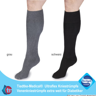 Venen-Kniestrümpfe Ultraflex Frottee Long Farbe: grau Gr. 35-37