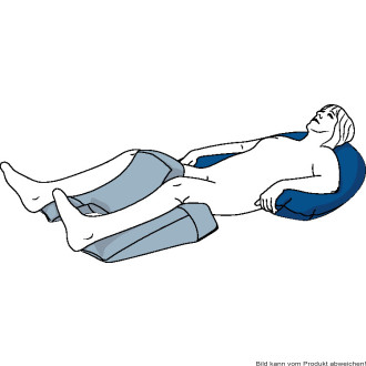 Halbmondkissen CarePur 180 x 31 cm blau