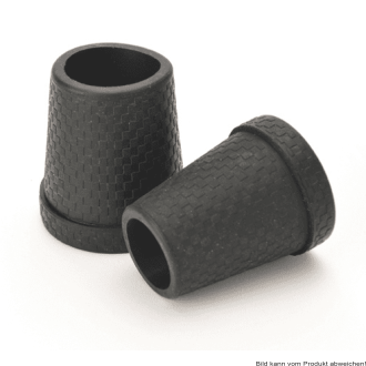 Schlank-Gummipuffer KARO schwarz 14 mm