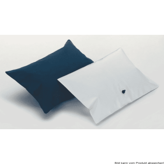 Rechteck-Kissen, aufblasbar 25 x 35 cm mit Bezug blau