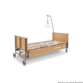 Pflegebett DALI Standard mit Bluetoothhandschalter 90x200 cm Holz