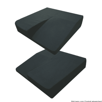 EcoKiss ArthroFit Basic mit Keil, 40x40x8/2cm schwarz links