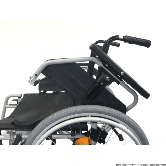 Rollstuhl Litec 2G, Steckachse,Trommelbremse, silbergrau, max. 125 kg SB 38 cm