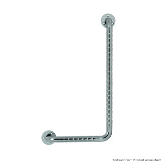 Edelstahl-Stützgriff L-Form 30x61 cm chrom links