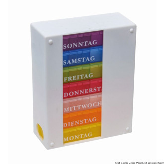 Medikamentendispenser Woche 7x4, weiß, 7 Dosen