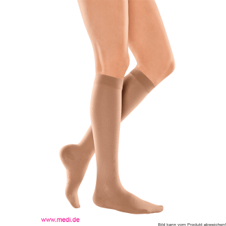 Reisestrumpf medi travel women A-D Farbe: caramel Gr. L