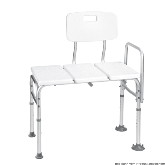 Badewannen-Transferbank Aluminium weiß 70 x 41 x 53-63cm
