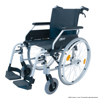Rollstuhl Litec 2G, Steckachse,Trommelbremse, silbergrau, max. 125 kg SB 38 cm