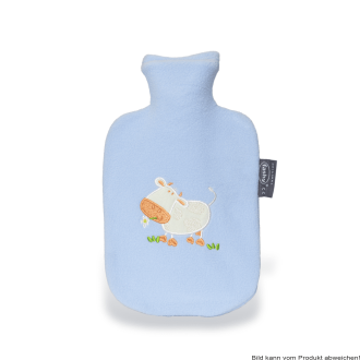 Wärmflasche für Kinder mit Fleecebezug Farbe: hellblau