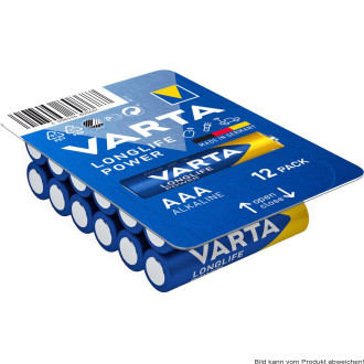 Batterie Varta Longlife Power 4703, LR03, AAA, Alkaline (VPE: 12 Stück)