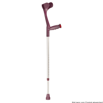 Unterarmgehstütze KLASSIKER 220 mit Ergo-Hartgriff Druckknopfverstellung, (Paar) Farbe: aubergine