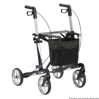 Rollator vital carbon, inkl. Stockhalter u. Stofftasche, max. 150 kg bel. Farbe: saphirblau SH 54 cm