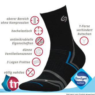 Socken NORDIC WALKING, schwarz Gr. 35-37