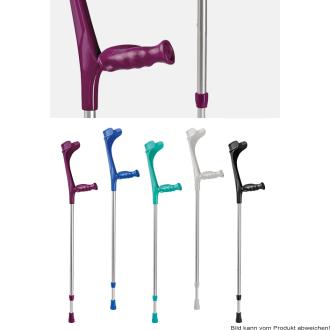 Anatomic-Softgriff-Stütze, Druckknopfverstellung Farbe: blau links