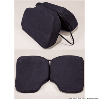 Klapp-Keilkissen 38x25x5/1cm, VELOURS schwarz
