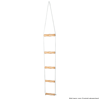 Bettleiter, 5 Holzgriffe anatomisch geformt ca. 130cm